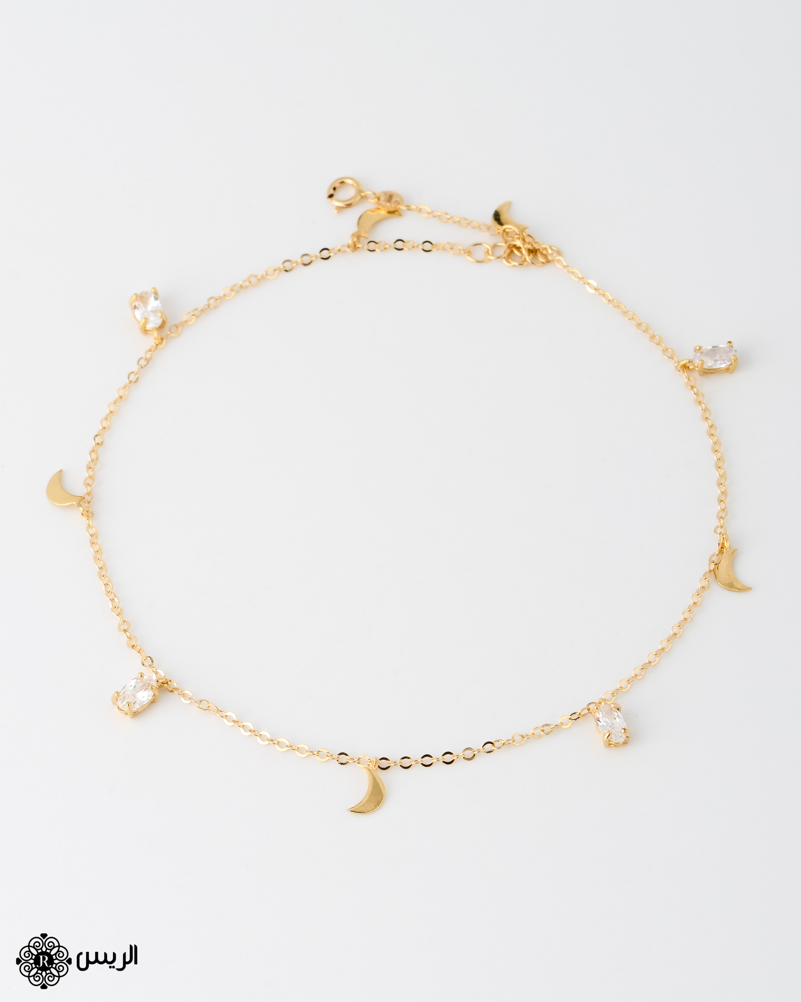 Raies jewelry Delicate Anklet with Swarovski خلخال ناعم بفصوص Swarovski الريس للمجوهرات
