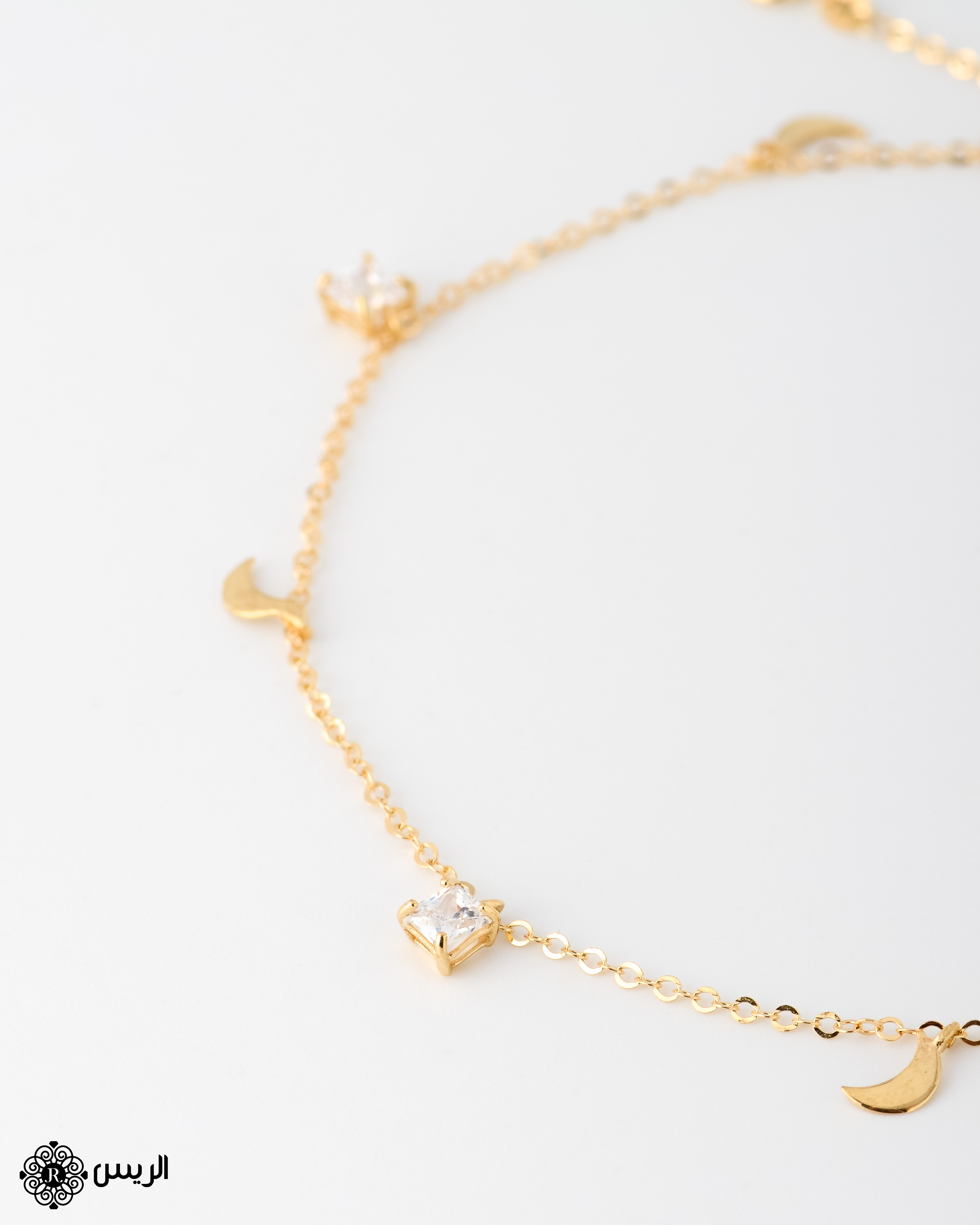 Raies jewelry Delicate Anklet with Swarovski خلخال ناعم بفصوص Swarovski الريس للمجوهرات