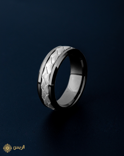 Silver and Ceramic Ring